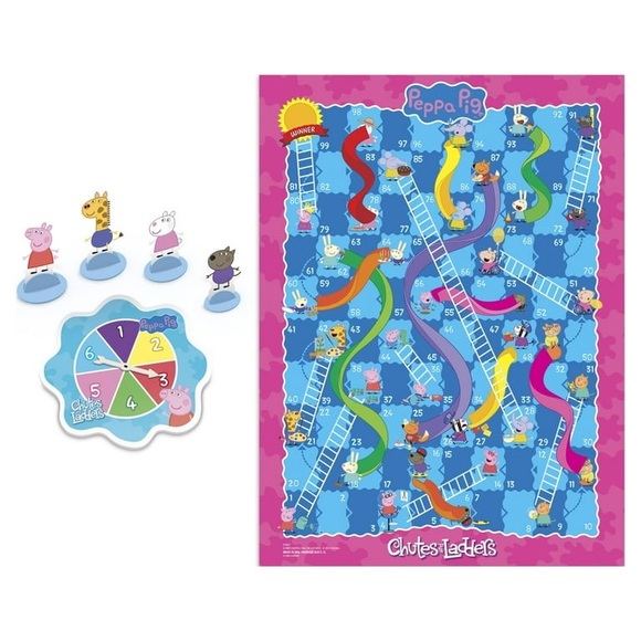 Chutes and Ladders: Peppa Pig Edition Board Game-New - Picture 8 of 8